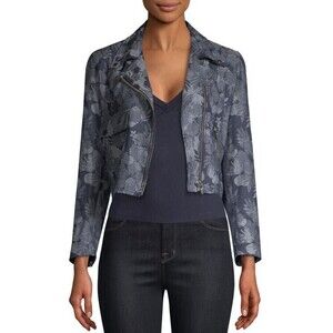 Veda Blue Cayman Floral Linen Jacket Size M